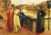 Henry Holiday Dante meets Beatrice at Ponte Santa Trinita Germany oil painting artist